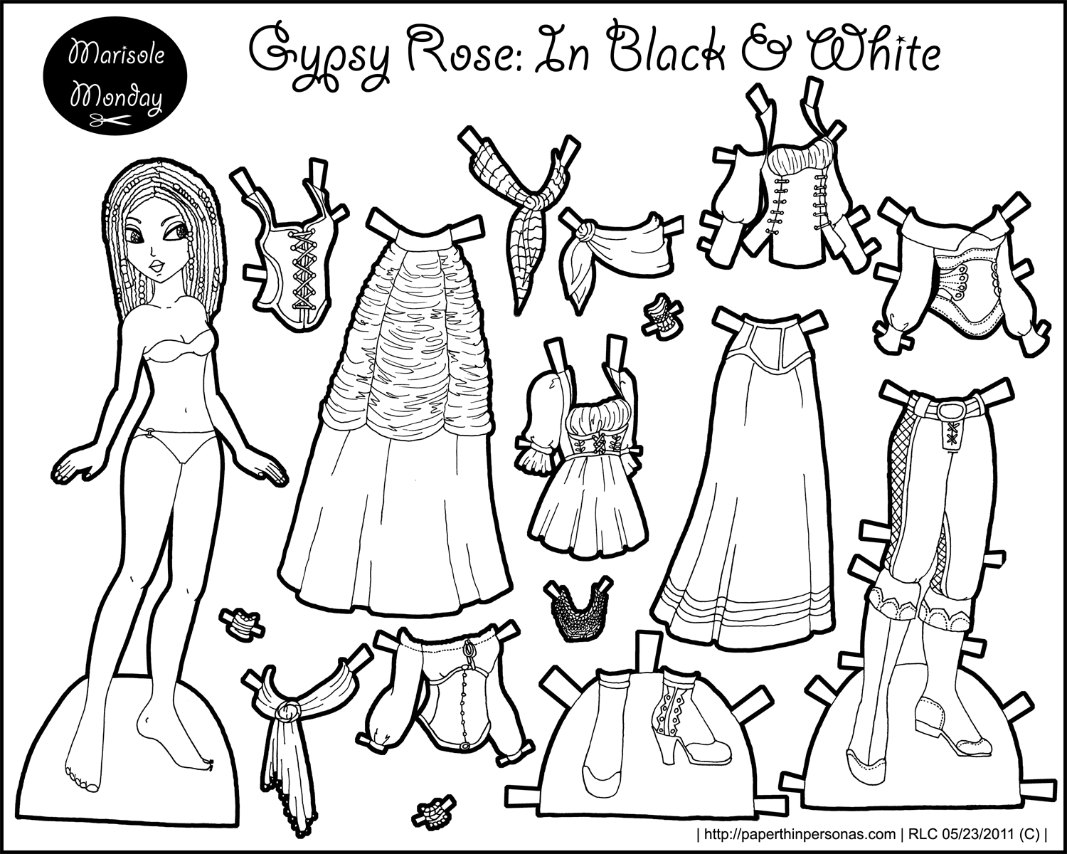 Marisole Monday: Gypsy Rose in Black and White • Paper 