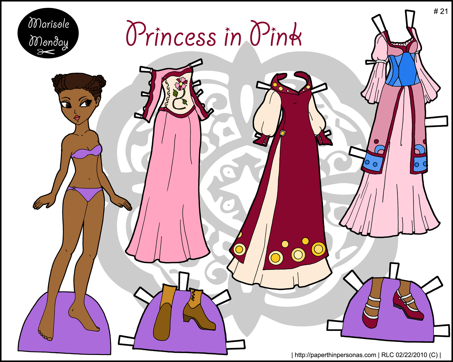 Princess in Pink, A Printable Paper Doll Paper Thin Personas