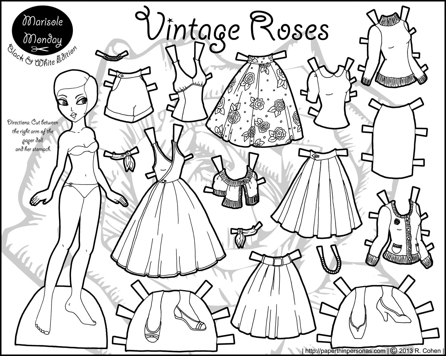 Paper dolls Coloring pages and Princess coloring pages on