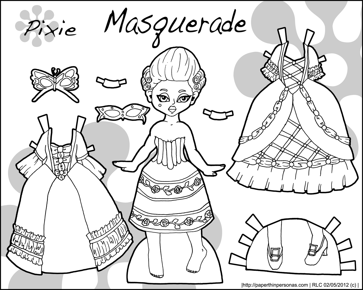 paper dolls printable coloring pages - photo #28