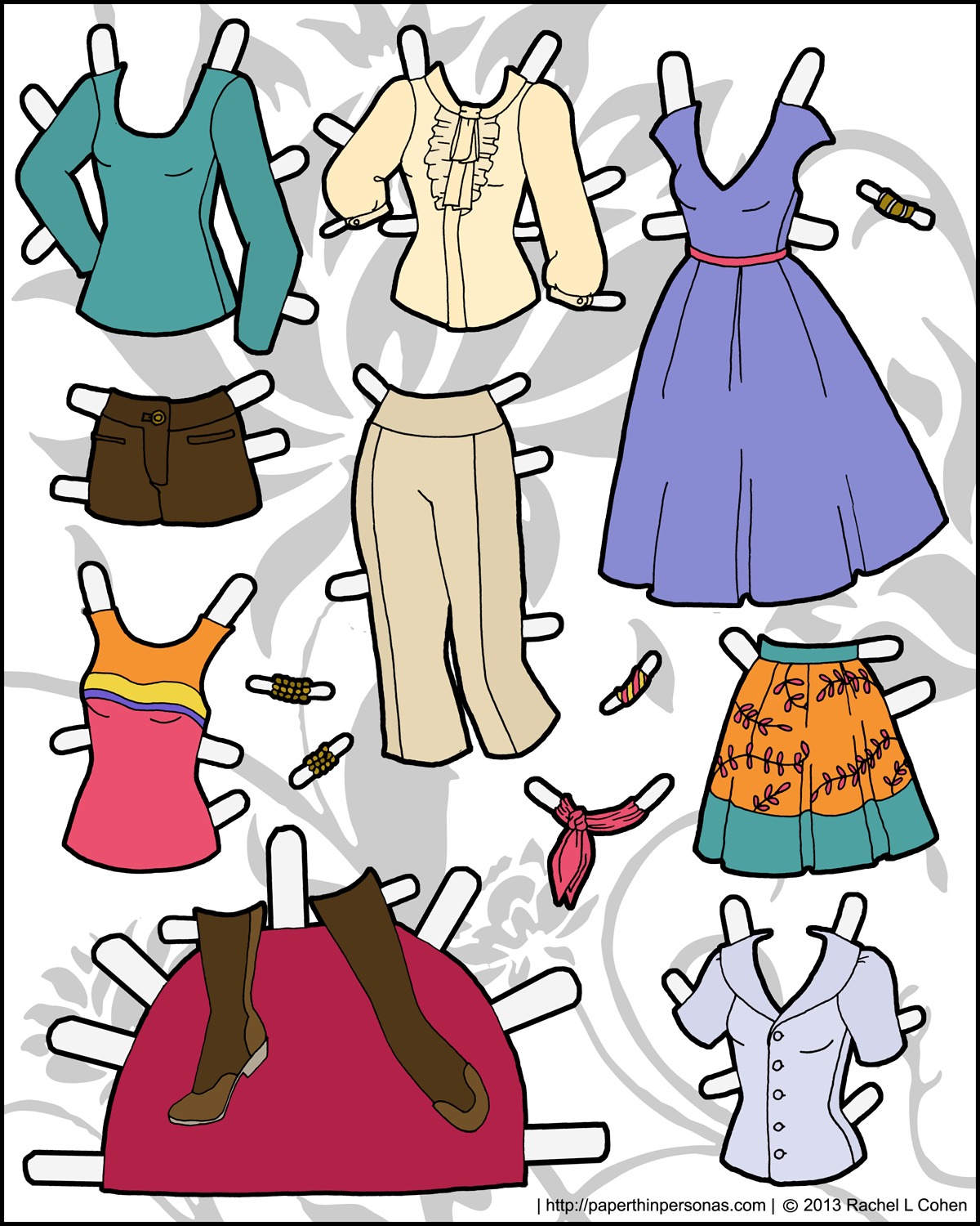 Another sheet of clothing for Ms. Mannequin Paper Thin Personas Paper Thin Personas