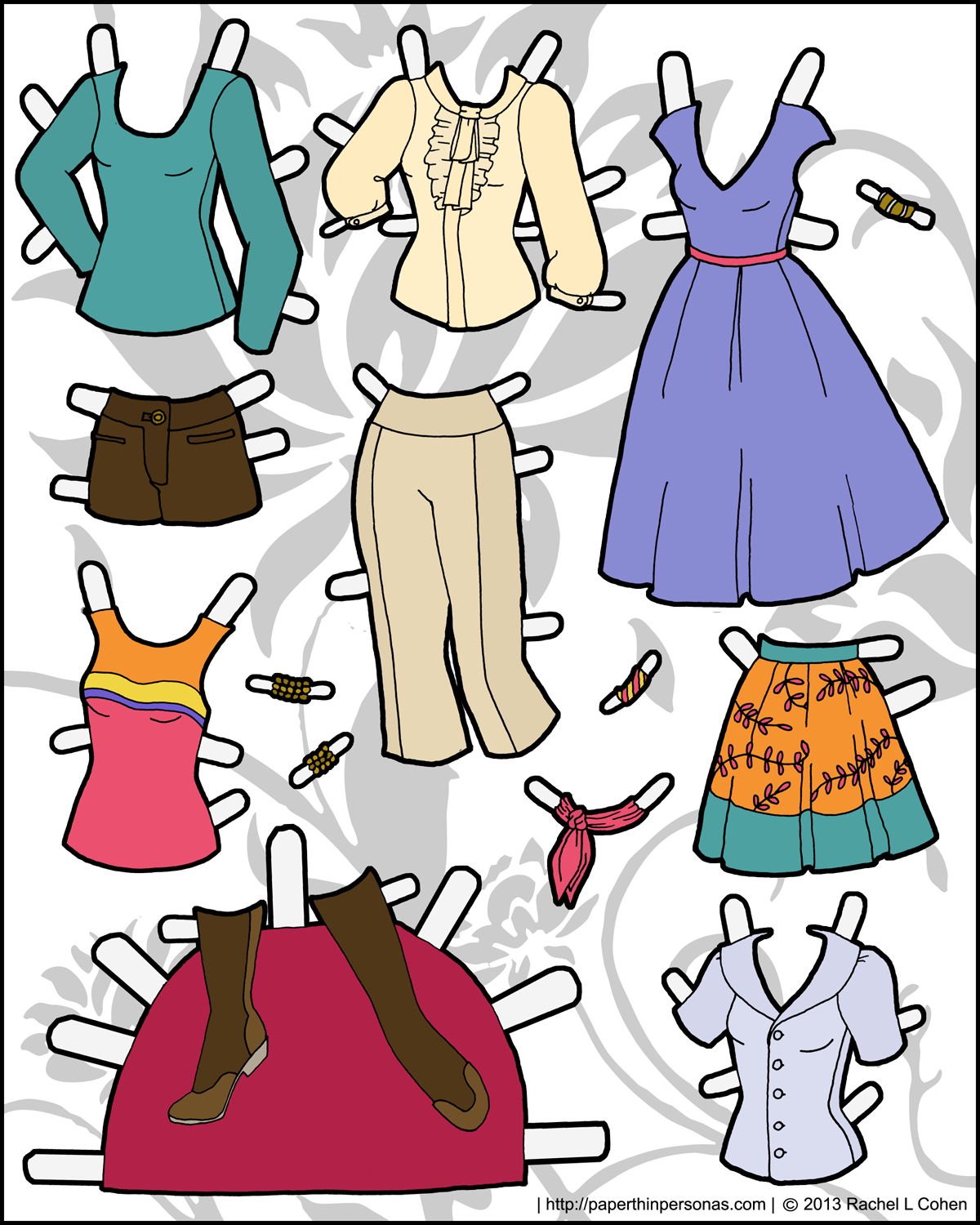 Insane printable paper doll clothing | Stone Website