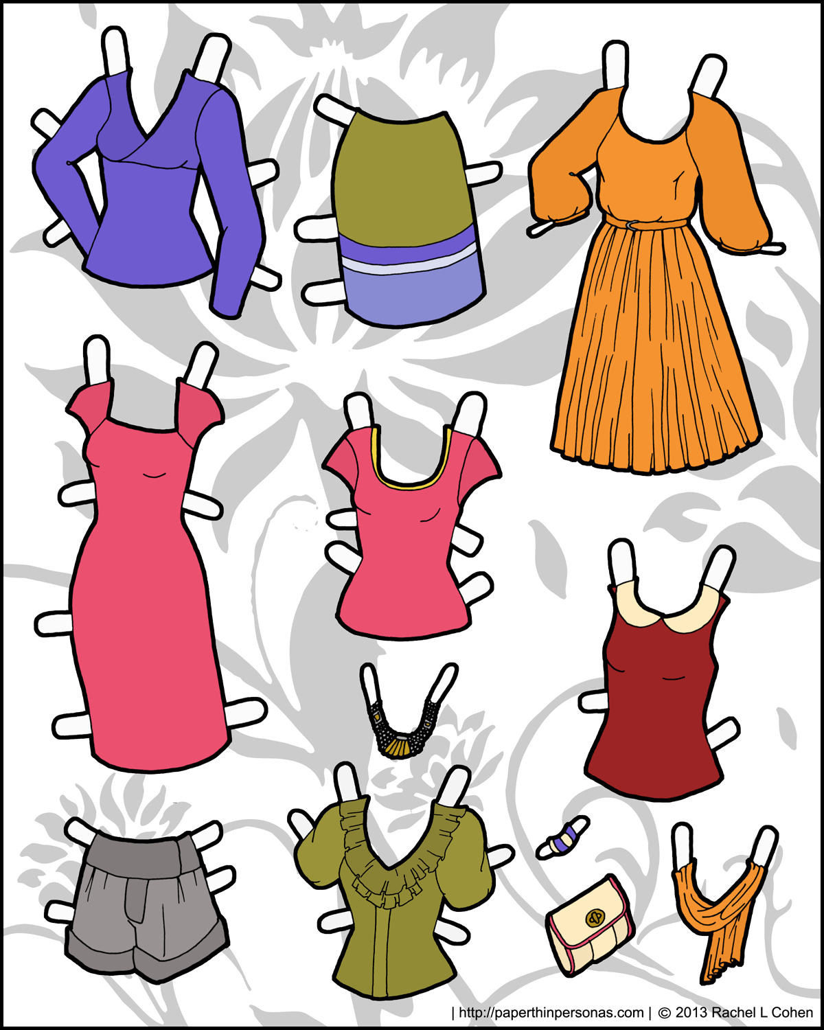 Some More Paper Doll Clothes For The Mannequins… Paper Thin Personas