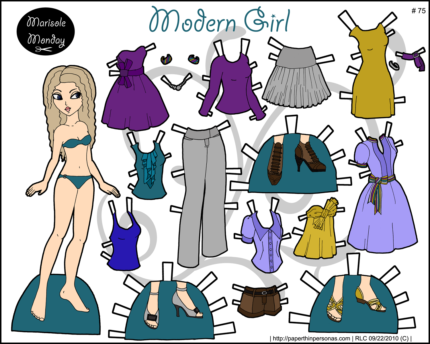 Modern Girl A Printable Paper Doll Paper Thin Personas