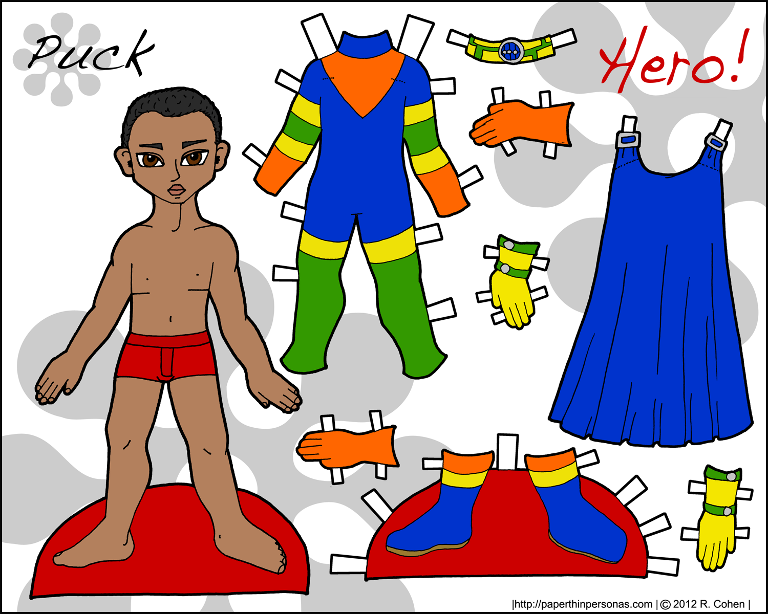 Puck as a Super Hero… In Full Color Paper Thin Personas Paper Thin