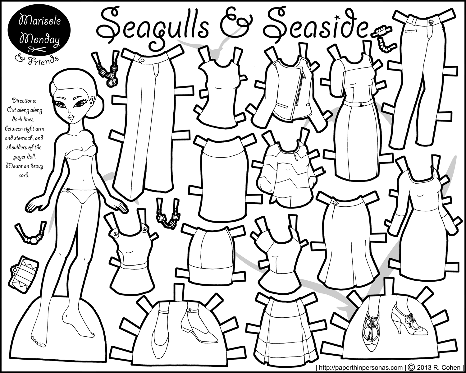 Black And White Printable Dress Up Paper Dolls Get What You Need For Free