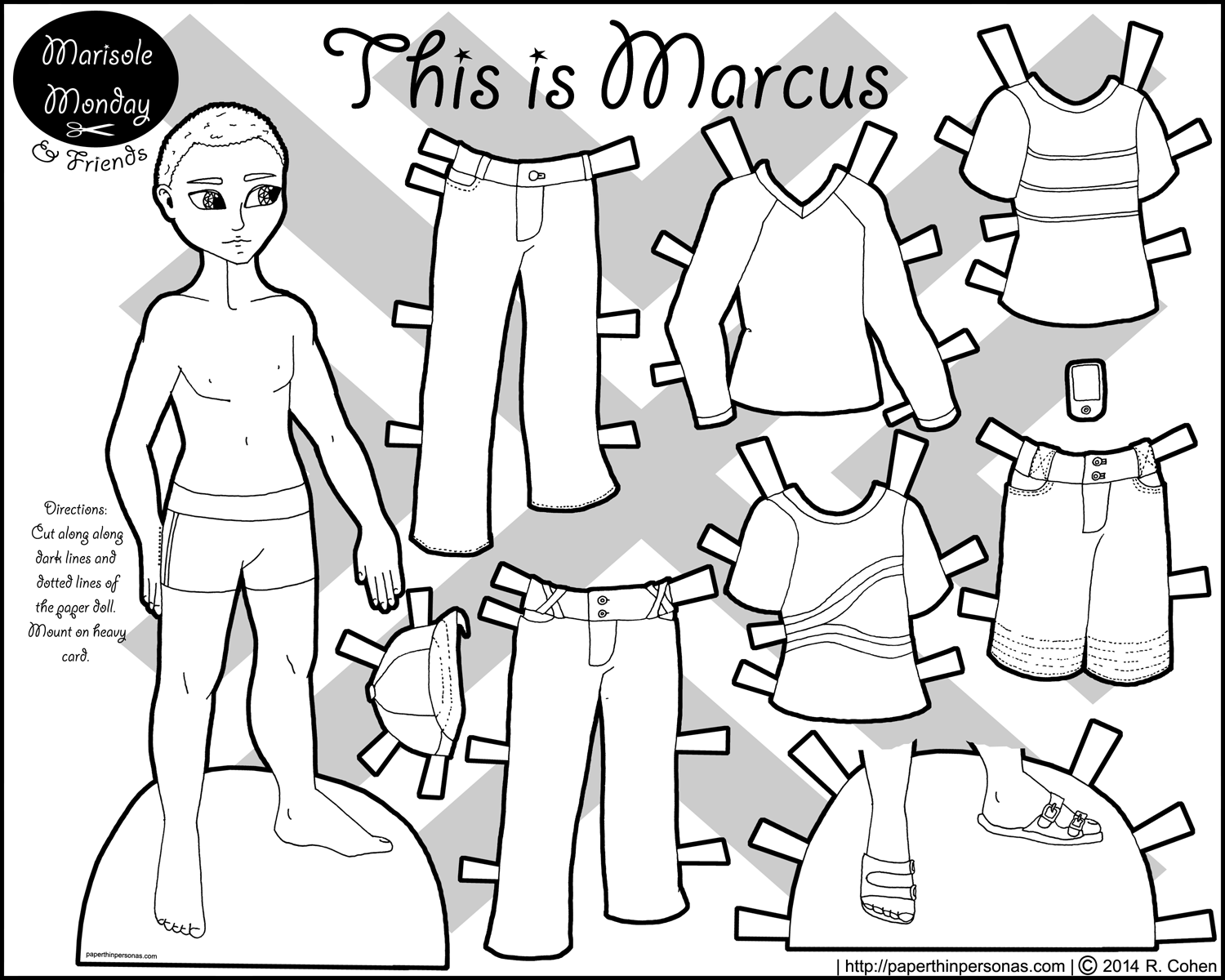 Free Printable Paper Dolls Black And White