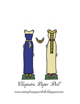 Colored Cleopatra Paper Doll