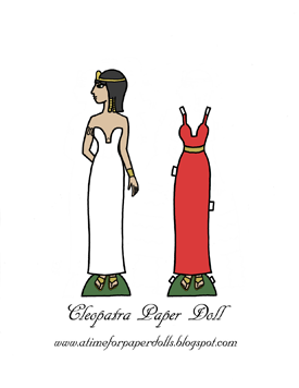 Colored Cleopatra Paper Doll