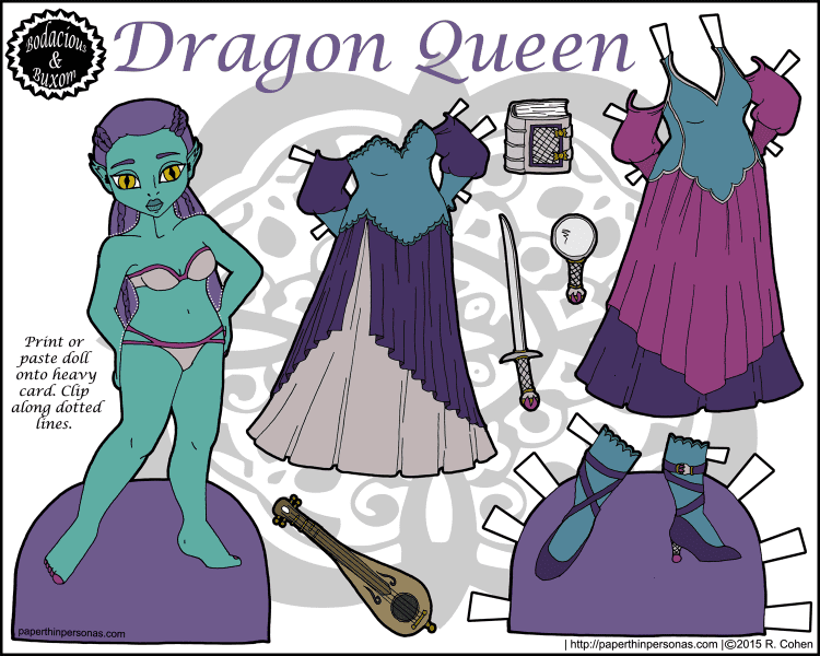 A fantasy paper doll entitled