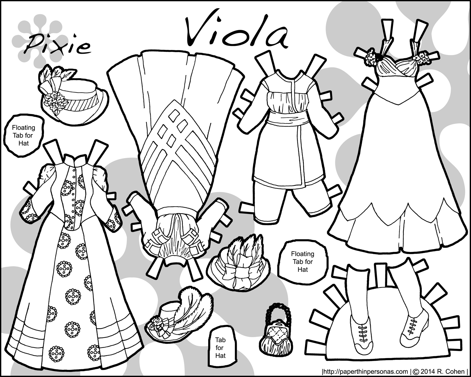 printable paper dolls and clothes to color