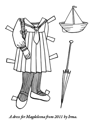 A paper doll drawn by Irma