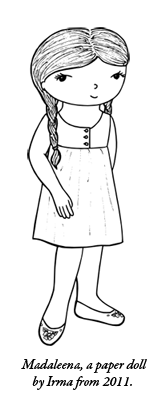 A paper doll drawn by Irma