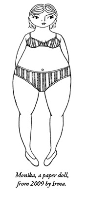 A paper doll drawn by Irma