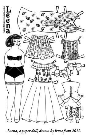 A paper doll drawn by Irma