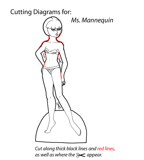 Cutting Diagram for Ms. Mannequin