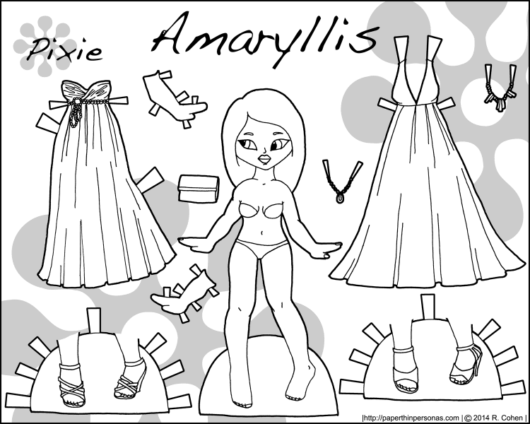 amaryllis-paper-doll-bw