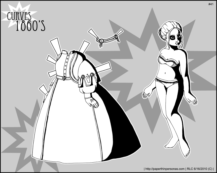 1860s Curves paper Doll