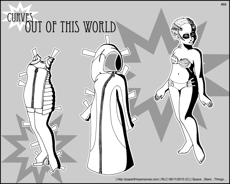 Alien paper doll