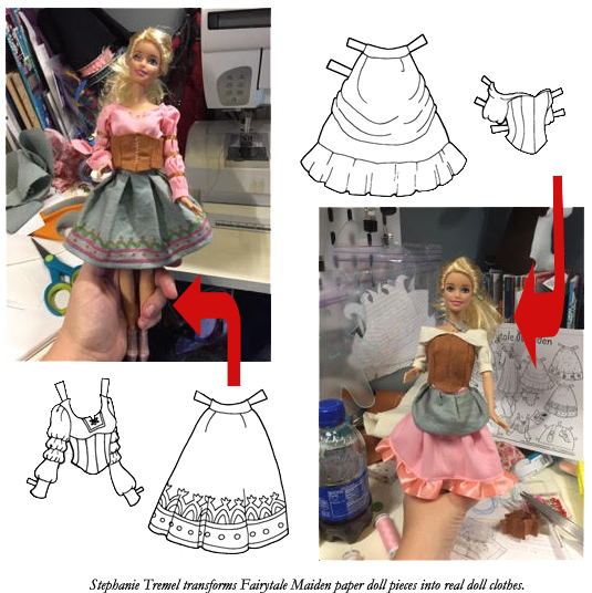 Paper Doll Dresses Become Real Doll Clothes Paper Thin Personas