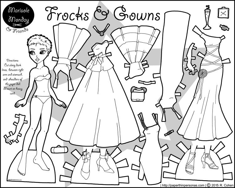 frocks-gowns-black-paper-doll-bw