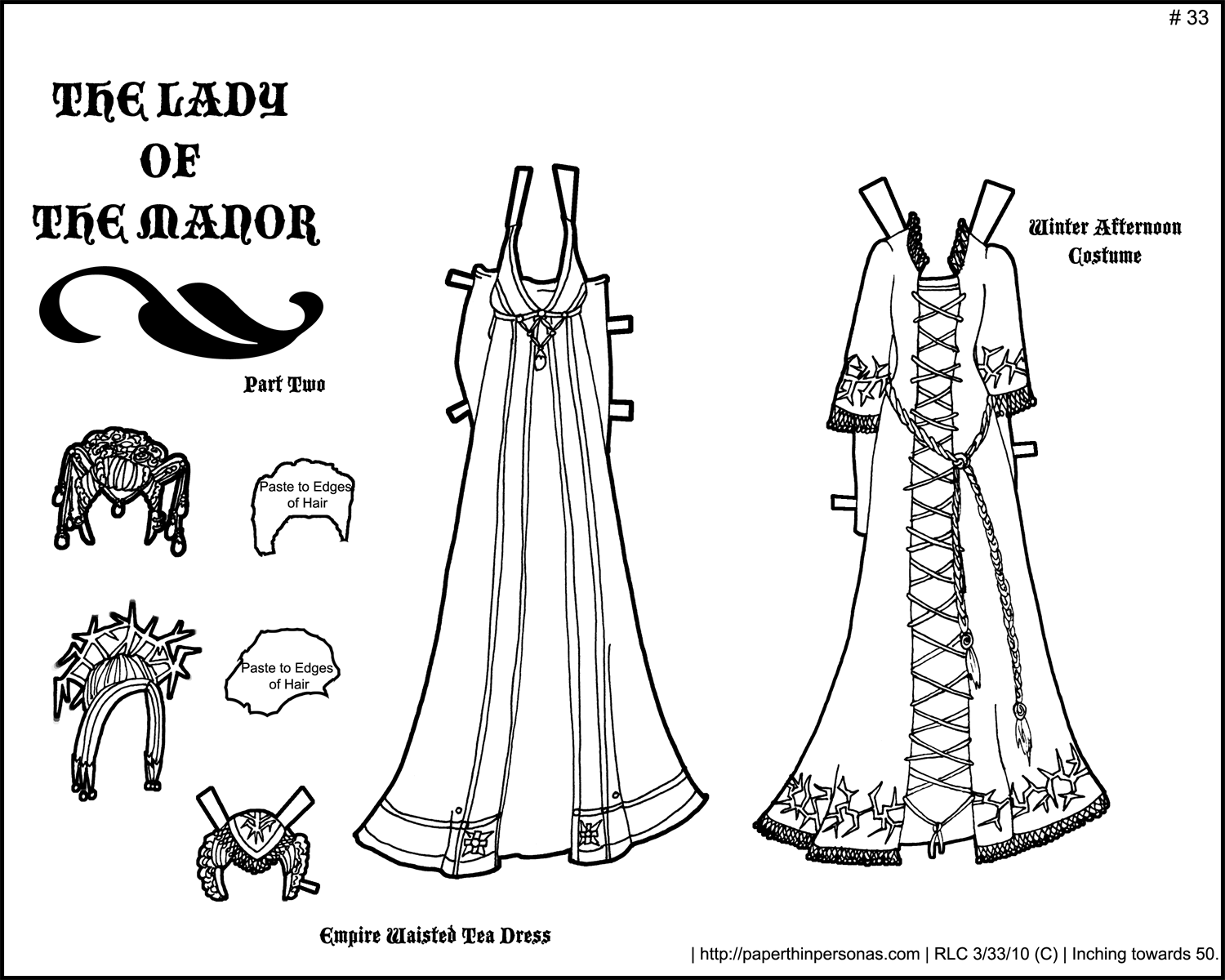 Printable Paper Doll: Lady of the Manor Part 2 • Paper Thin Personas