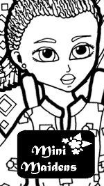 A printable paper doll to color named Hazel and her twelve piece wardrobe. Logo image. 