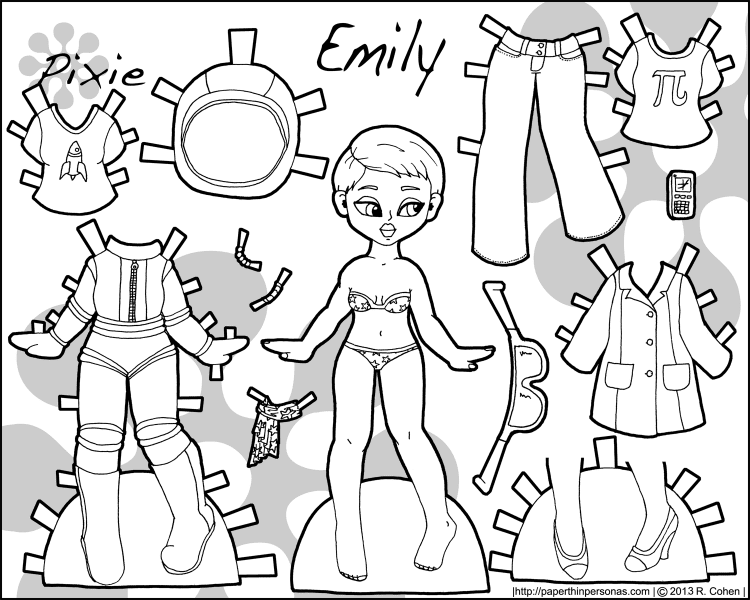 pixie-astronaut-paper-doll-bw