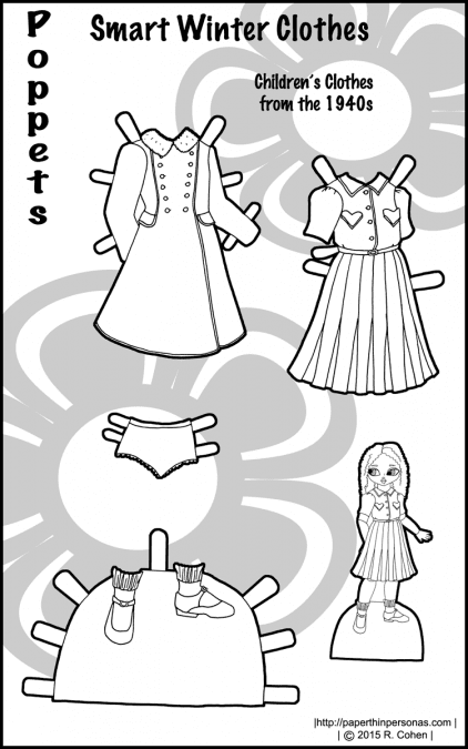 poppets-1940s-paper-doll-bw