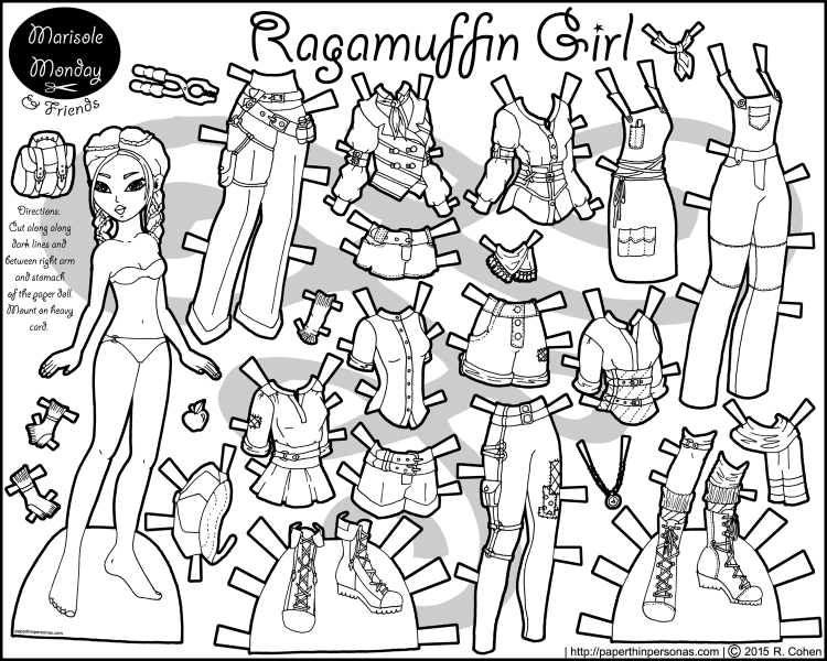 ragamuffin-steampunk-paper-doll-bw