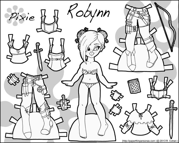 robynn-fantasy-pixie-paper-doll-bw