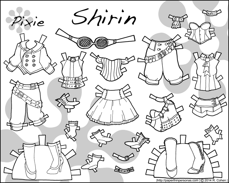 shirin-steampunk-paper-doll-colorable