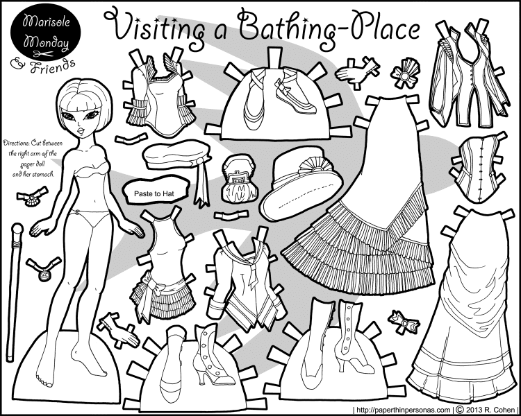 A jaunty collection of neo-victorian fashions for Mia. her mix and match wardrobe includes 18 pieces for a lady-like day at the seaside,. Free to print and color. 