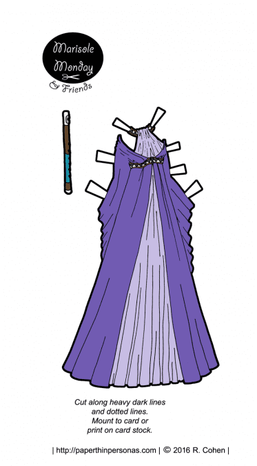Fantasy gown for a paper doll! The doll to wear the gown is available on paperthinpersonas.com along with a lot of over lovely gowns.