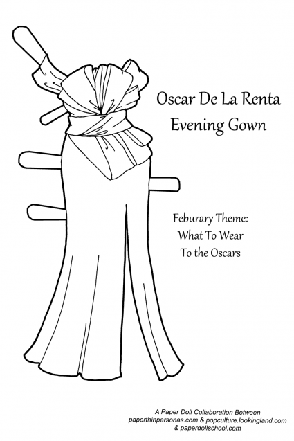 An Oscar worthy evening gown based on an Oscar De La Renta design from Pre-Fall 2014.
