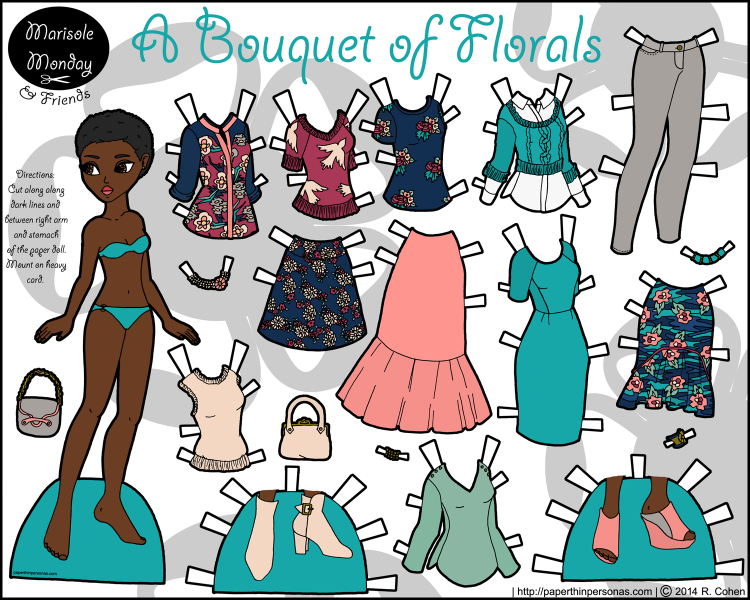 bouquet-of-florals-printable-paper-doll