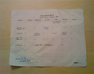The blog calendar. I never said it was attractive. 