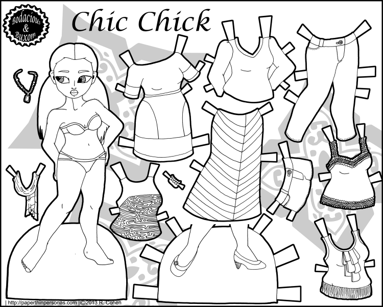 chic-chick-modern-asian-paper-doll-bw