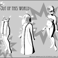 Alien paper doll