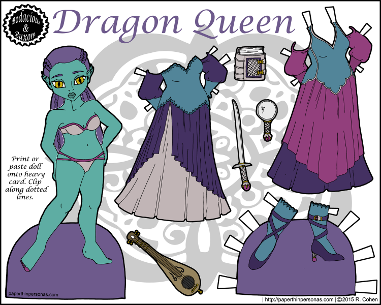 A fantasy paper doll entitled 