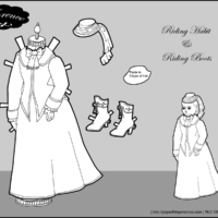 A riding habit for Florence from the 1870s.