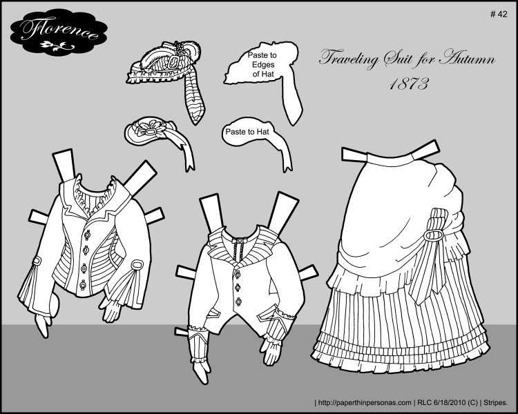 Autumnal traveling suits for Florence from 1873.