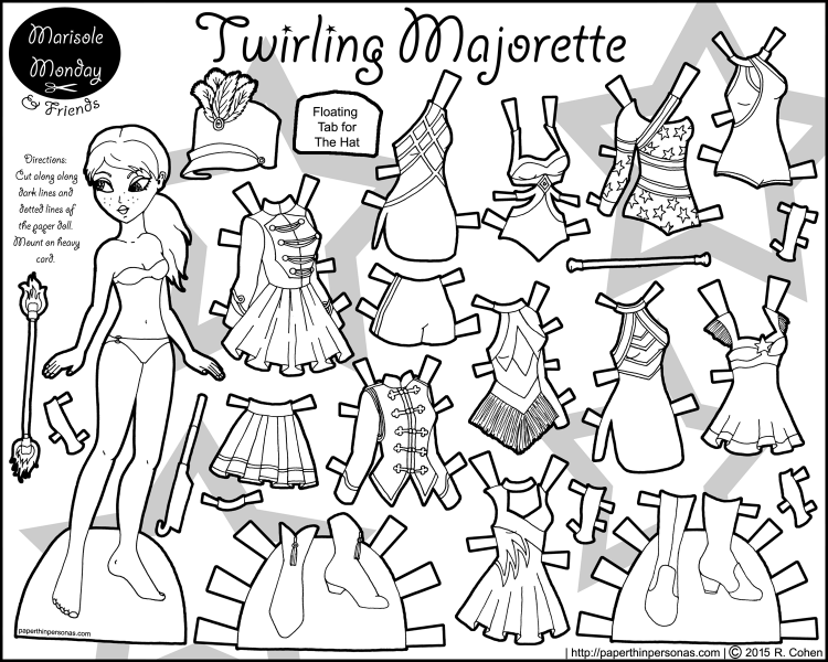 majorette-paper-doll-bw