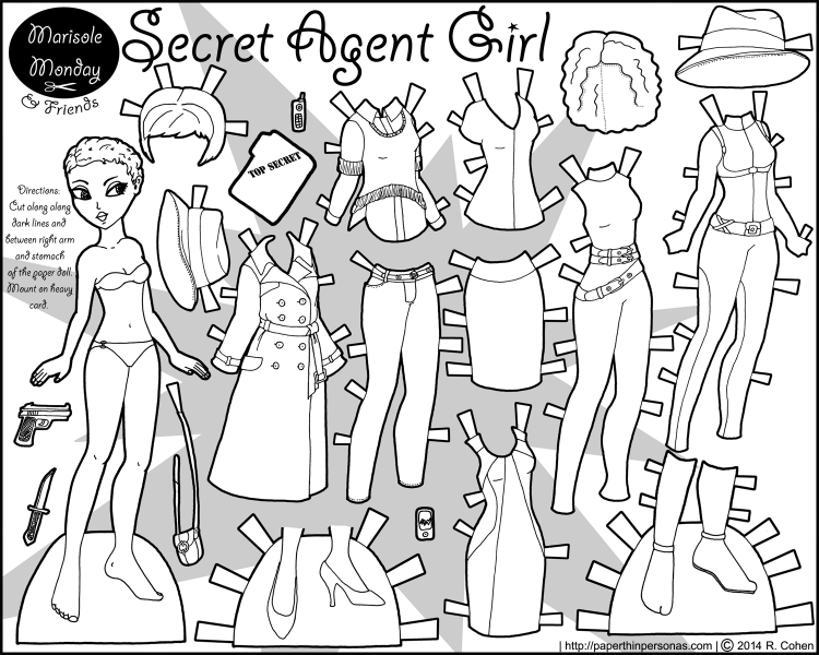 secret-agent-paper-doll-marisole-black-white
