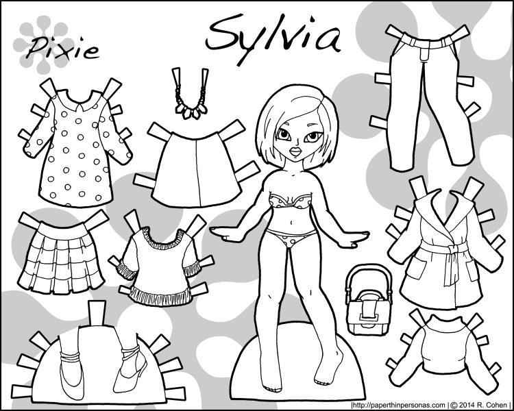 sylvia-pixie-paper-doll-bw