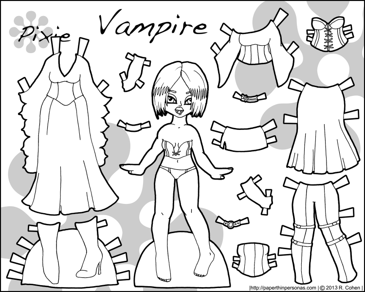 vampire-pixie-halloween-paper-doll-bw