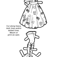 printable paper doll coloring page for young fashionistas