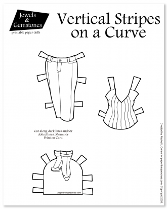Easy to color paper doll clothing page!