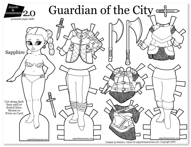 A knight paper doll coloring sheet with six mix and match pieces. Great indoor activity for kids. 