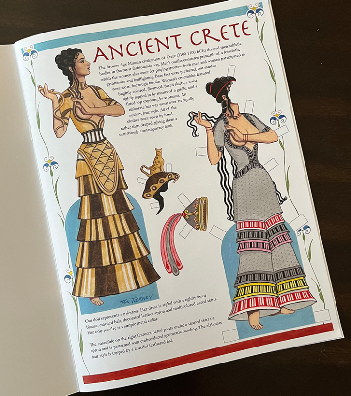 The illustration for Ancient Crete in A Timeline of Fashion by Tom Tierney.